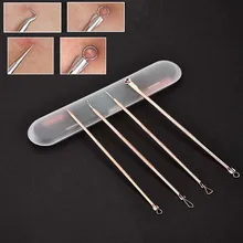4 шт./компл. очиститель черных точек прыщей пятна комедонов для удаления шрамов от акне, Zit, моднок ювелирное изделие экстрактор для удаления косметический инструмент для очистки комплект CO964