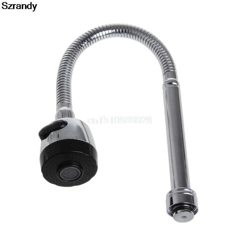 Kitchen Bar Faucet Hose Double Hole Water Zinc Alloy Replacement Tap 48cm