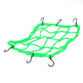 

Dewtreetali 30*30cm Motorcycle Bike 6 Hooks Hold down Fuel Tank Luggage Net Mesh Web Bungee Green Color