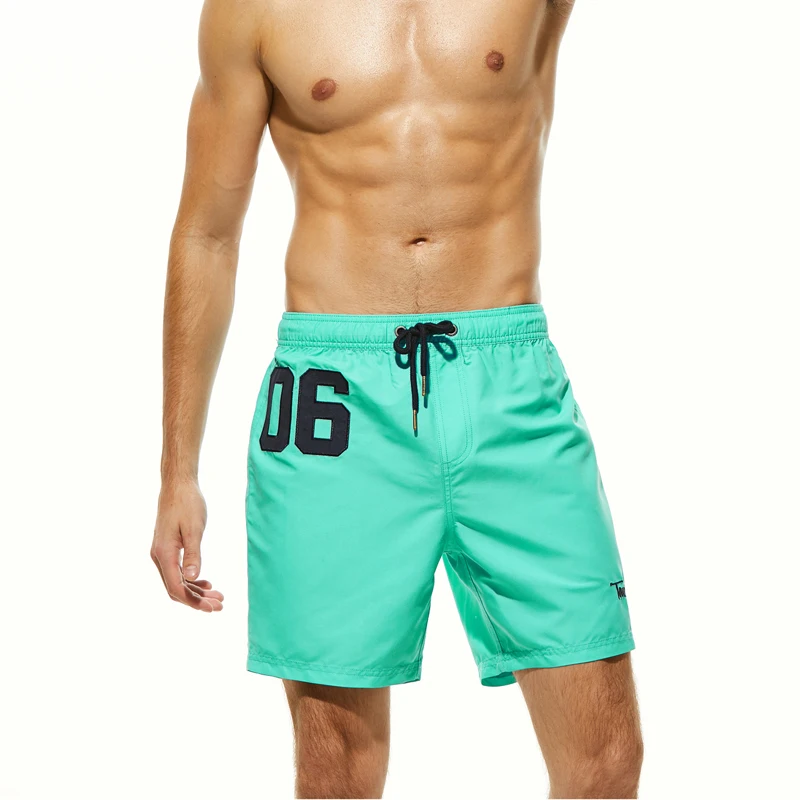 2018 new men beach shorts briefs solid men swim shorts man swimwear