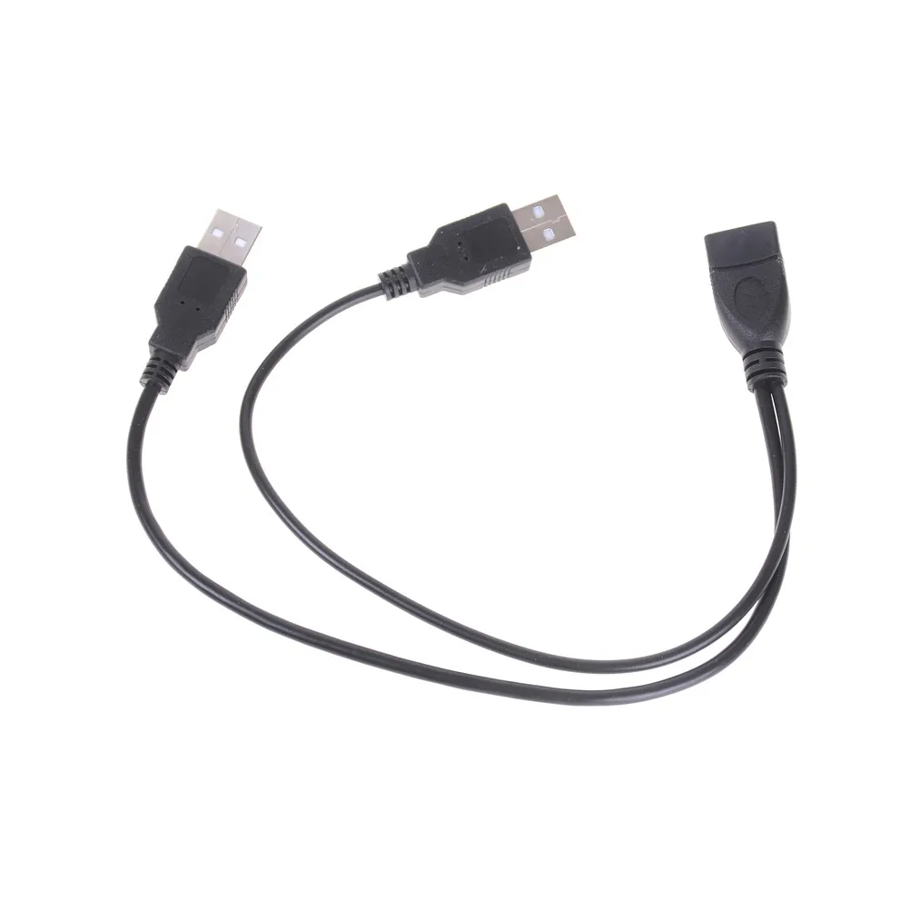 

20cm Data Extension Cable 1 Female To 2 USB Male USB Hub Power Adapter Y Splitter USB Charging Power Cable Cord