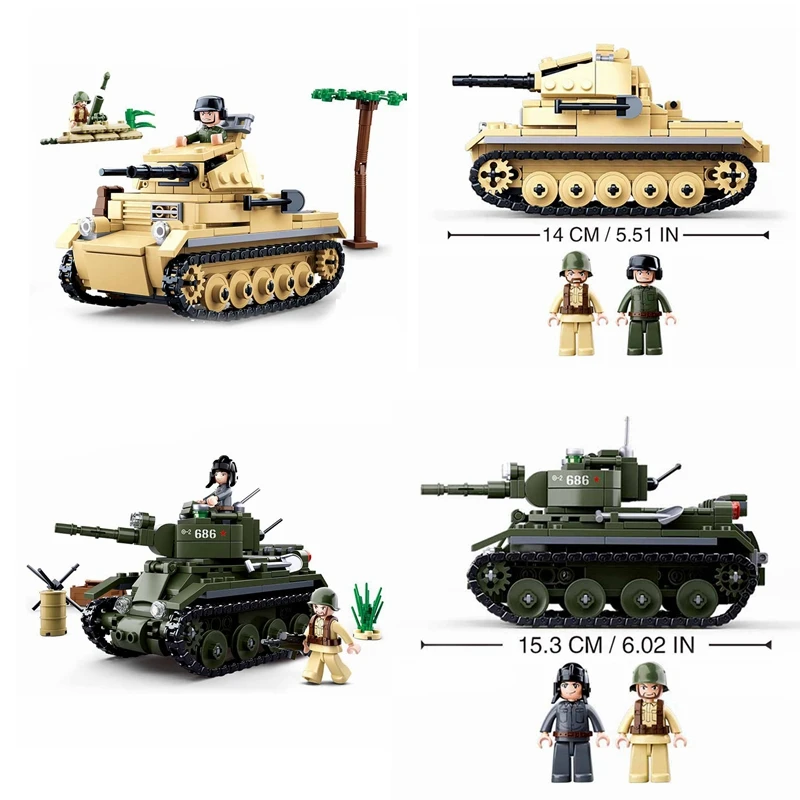 

347/356 PCS model digital military tank compatible legoings army soldiers weapons building blocks children's toys gifts