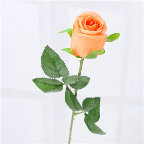 Желтая роза из искусственного шелка, цветы, декоративные цветы, украшение для дома или рождественской вечеринки, Свадебный декор - Цвет: orange