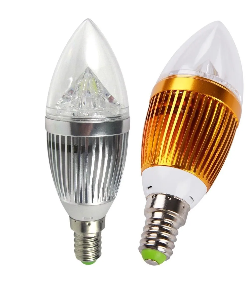 

LED candle light E14 9W 12W 15W dimmable 110V 220V Led bulb lamp cool white / warm white spotlight LED LIGHTIG Silver/Golden