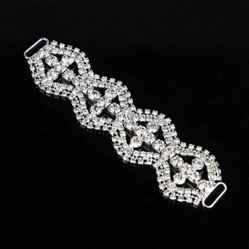 30 Pcs Rhinestone Bikini Connectors Buckle Chain Crystal Trim Trimming For Swimming Wear Decoration 12.3x3cm | Дом и сад