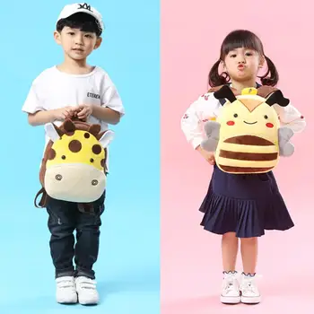 

2018 3D Cartoon Plush Children Backpacks kindergarten Schoolbag Animal Kids Backpack Children School Bags Girls Boys Backpacks
