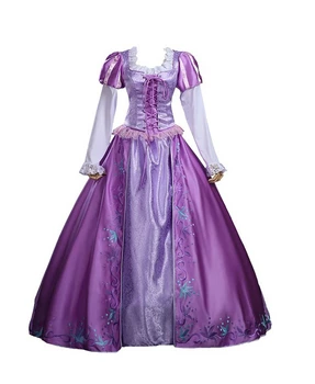 

2018 Tangled Rapunzel Top Embroidery Cosplay Costume For Adult Princess Rapunzel Costume Dress For Women Halloween Party