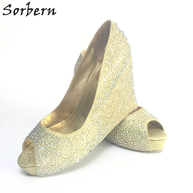 Sorbern Crystal Sandalias Mujer коллекция 2017 года женские босоножки на танкетке с открытым