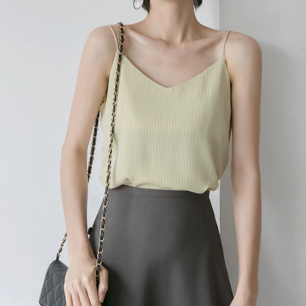 

women knitted camis summer v neck tops
