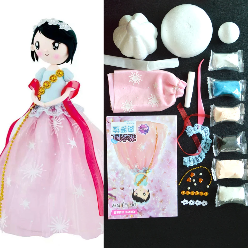 

Slime Clay Set DIY Slime Supplies West Style Doll With Dress And Headwear Education Craft Slime Colorful Fluffy Clay DOLLRYGA