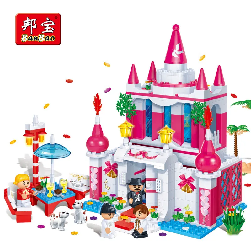 

BanBao Wedding Palace Princess Castle Blocks Bricks Educational Model Building Toy Children Girl Kids Friend Birthday Gift 6101