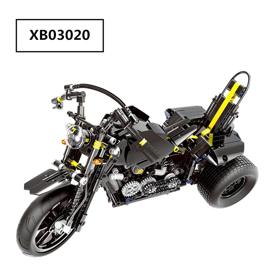 

853pcs Diy Building Blocks Technic Motor Series The Heavy Motorcycle Motorbike Model Compatible with L Brand Toys for Children
