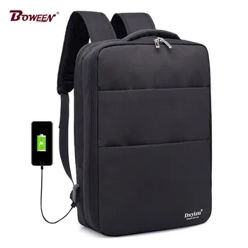 

USB charging men laptop backpack canvas schoolbag for boys teenagers high school back pack youth bagpack male zipper back bag