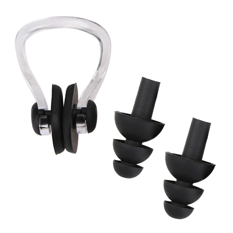 Swimming Nose Clip Silicone Earplugs Water Sports Set Tool Surf Diving Earplug Swimming Pool Accessories