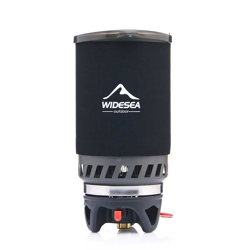 Widesea quemador de Gas estufa de Camping al aire libre de utensilios de cocina 1400 ML Intercambiador de Calor olla cocina sistema turístico de cocina olla equipo - 2