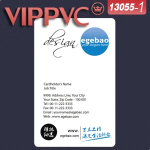 

a13055 blank business card template for PVC card with Single faced Printing