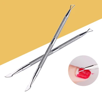 

3pcs Nail Cuticle Pushes Remover Nail Planer Double Head Dual-purpose Manicure Pedicure Grinding Dead Skin Planer Tool