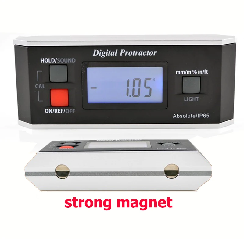

High quality IP65 Digital LCD Protractor Angle Finder Level Inclinometer Magnetic V-Groove 0~360degree