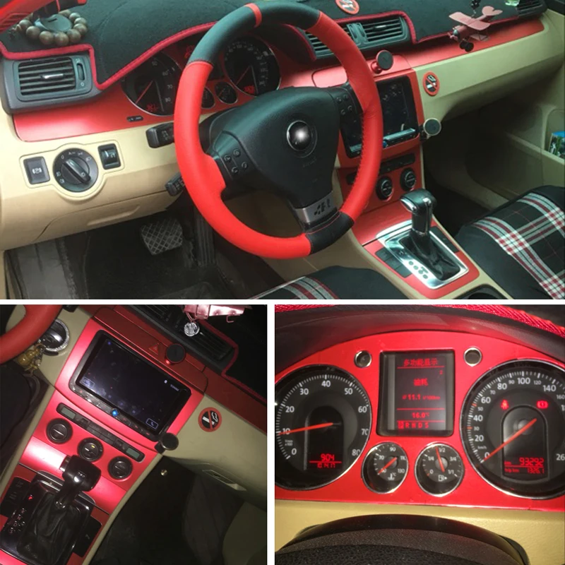 Наклейка из углеродного волокна для Volkswagen Passat B6 2006 2011 Центральная панель