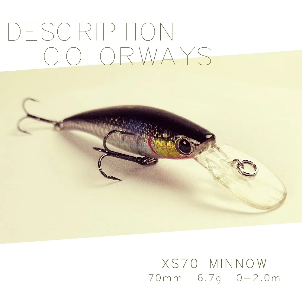 

THE TIME BRAND suspending minnow fishing lure bait 70mm 6.7g supend wobbler artificial lures jerkbait for bass fishing