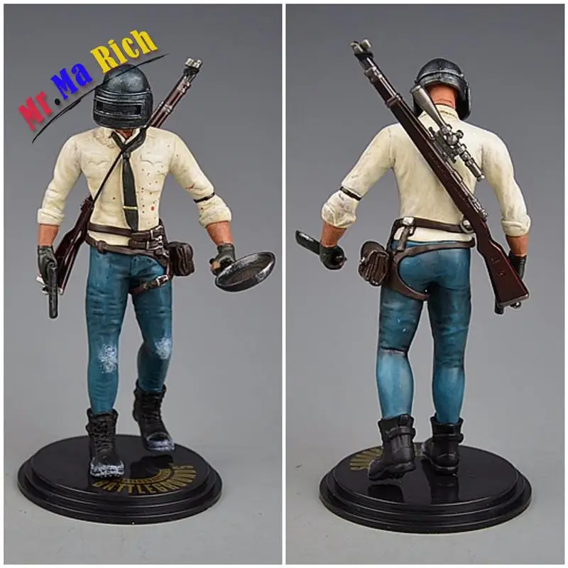 

17 Cm Playerunknowns Battlegrounds Pubg Circa Doll Figure Spot Mangiare Pollo Stasera Modo Del Metallo Auto Modello Di Arma