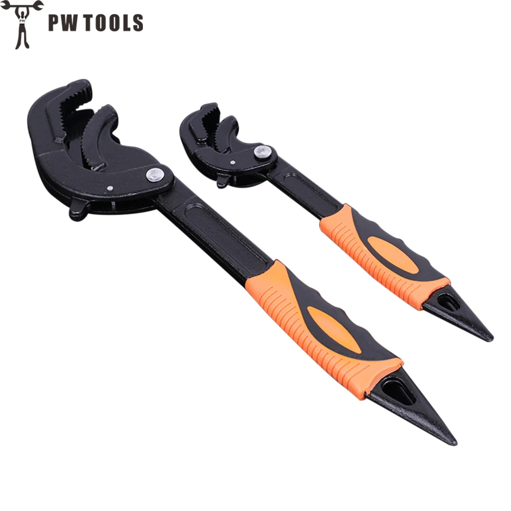 

2 pcs Multi-function single head fast universal wrench pipe wrench pipe leading activities adjustable wrench
