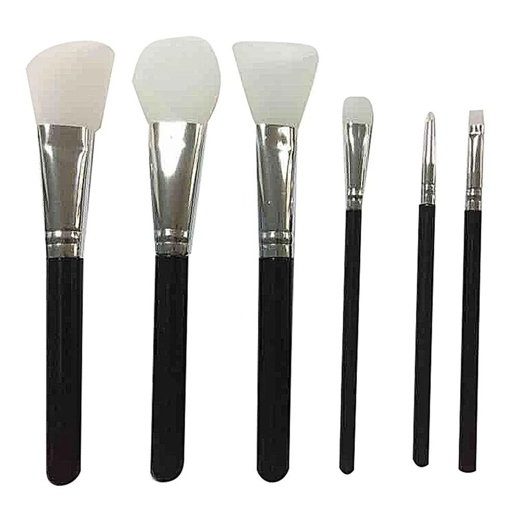 

Beauty 6Pcs Facial Cosmetic Hot Unique Makeup Soft Silicone Mask Brushes Set Full Professional Makeup Maquiagem Profissional