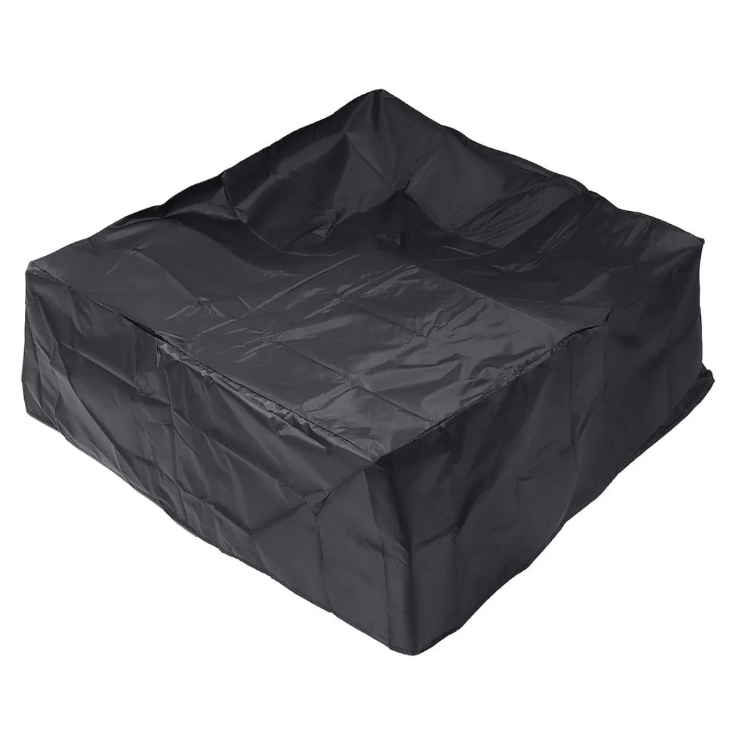 86*86*36cm Mayitr Black Waterproof Fire Pit Canvas Square Outdoor  Cooking BBQ Grill Dust Covers