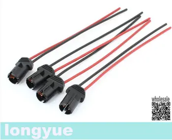 

longyue 10pcs T10 152 W5W Side Marker LED Light Lamp Bulb Socket Extension Wire Holder case for Auto Van Car Truck 6"