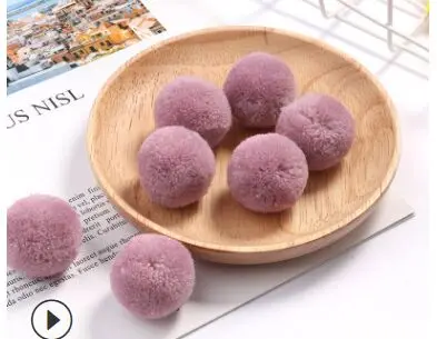 006 50 шт./пакет с кашемиром и мехом низкие помпонами искусственный аксессуары Hairball 3 см декоративными помпонами с меховыми помпонами для вязаные шапочки - Цвет: 006