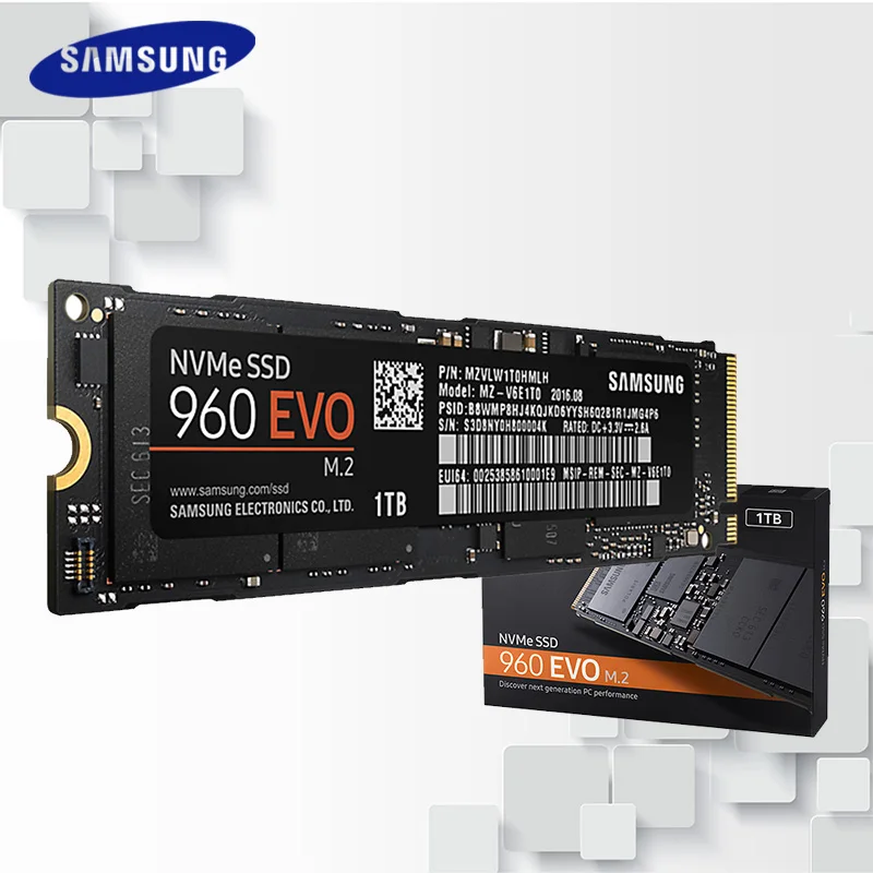 

Samsung 250GB 500GB 1TB 960 EVO NVMe M.2 SSD Solid State Hard Disk NVMe MZ-V6E250BW 960 Evo SSD PCIe 3.0 x4, NVMe 1.2