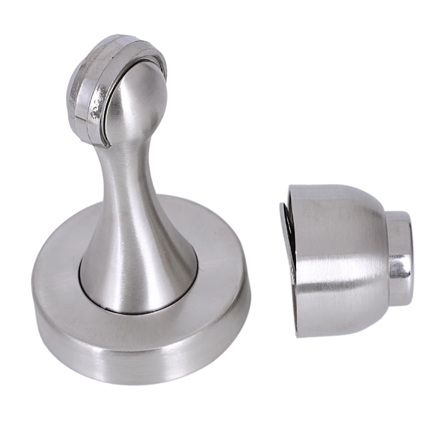 Bathroom free punching door suction floor stainless steel strong