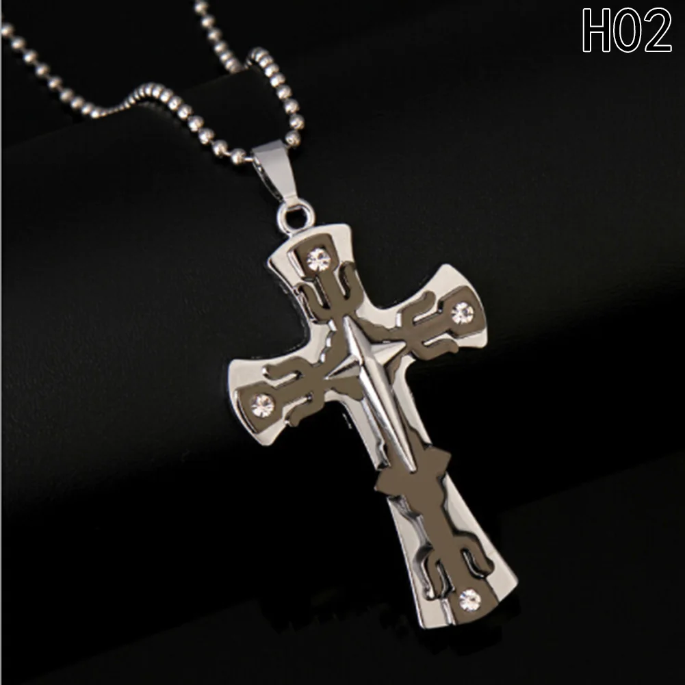 Лидер продаж мужское ожерелье из нержавеющей стали 316l черного цвета|men necklace|crystal