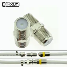 2 шт. F голова ТВ Женский к гнезду штекер Джек закрытый-контур шарнир штекер правый угол для антенны ТВ F коаксиальный штекер Адаптер разъем