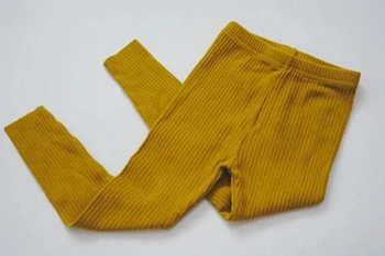 Однотонные обтягивающие штаны горчичного цвета для маленьких мальчиков и девочек 18 лет Детские хлопковые штаны для маленьких мальчиков Одежда для маленьких мальчиков и девочек, низкая цена - Цвет: Оранжевый