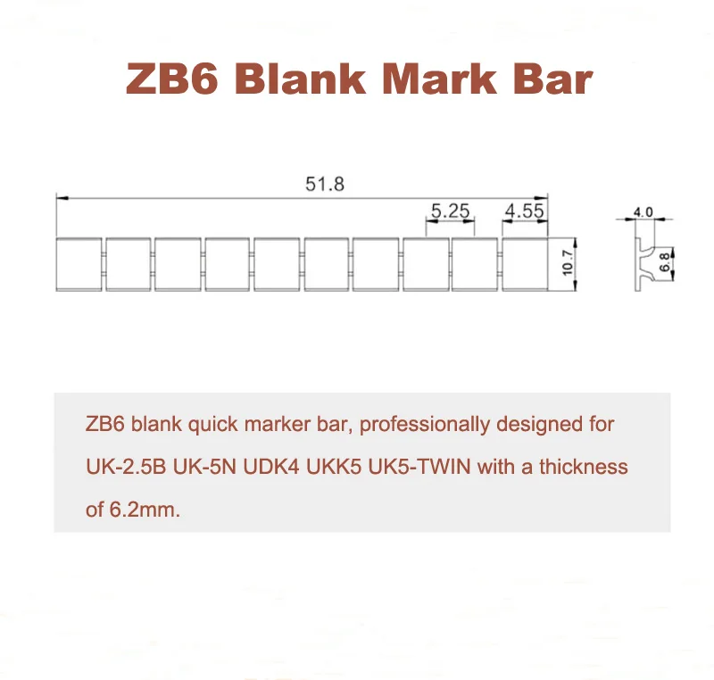 ZB6 blank pitch 6.2mm