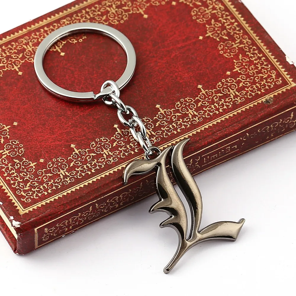 12 шт./лот аниме ювелирные изделия Death Note металлический брелок буква L Логотип