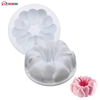 

SHENHONG Rock Flower Silicone Cake Mold For Baking 3D Stone Flower Mousse Chocolate Sponge Moulds Pans Cake Decorating Tools