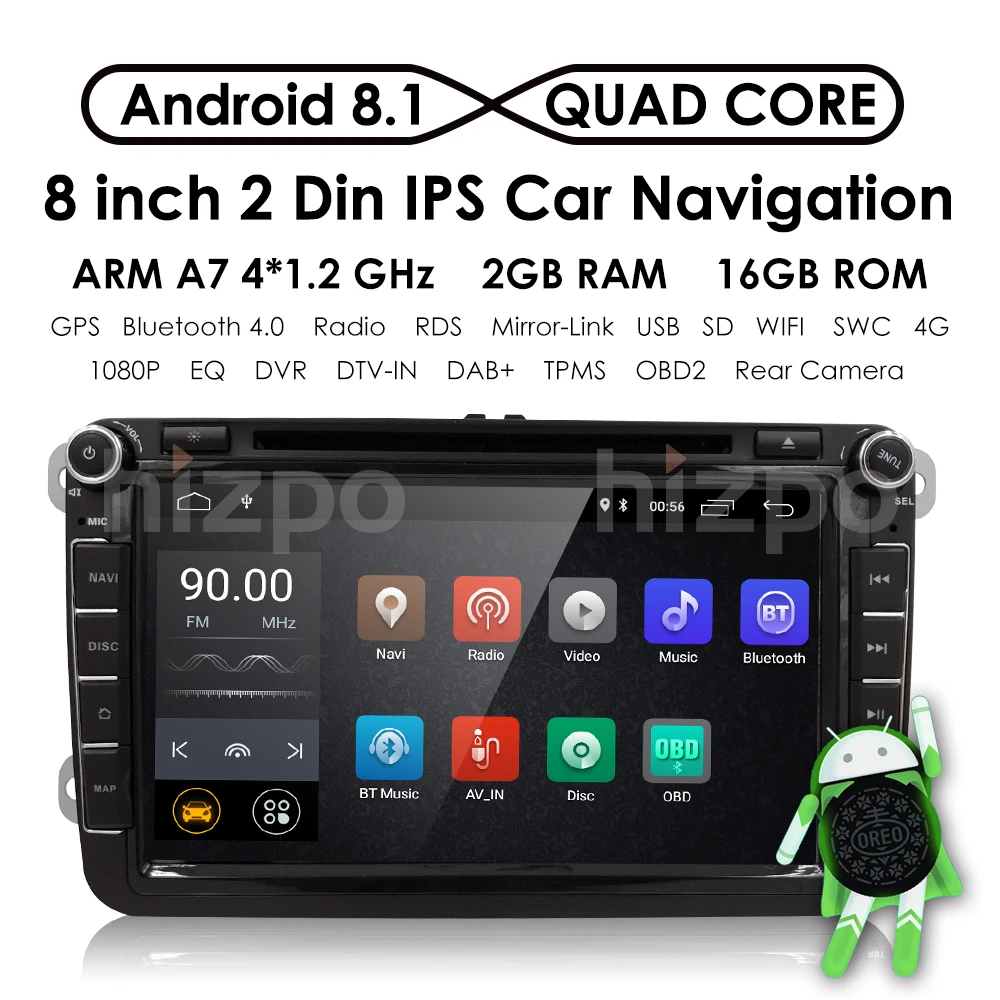 Clearance Android 8.1 Two Din 8 Inch Car DVD Player Stereo System For VW/Volkswagen/POLO/PASSAT/Golf Quad Cores Multimedia Radio GPS FM/AM 2 Clearance Android 8.1 Two Din 8 Inch Car DVD Player Stereo System For VW/Volkswagen/POLO/PASSAT/Golf Quad Cores Multimedia Radio GPS FM/AM 2