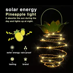 Новые творческие светодио дный солнечной энергии фонарь «Ананас» IP45 полный Водонепроницаемый Медный провод 20 светодио дный s ночник
