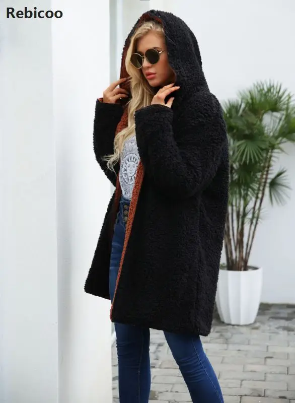 New Autumn Winter Warm Women Hoodie Coat Jacket double wear Thick Soft Fleece Fur Sweatshirt Hooded Long New Autumn Winter Warm Women Hoodie Coat Jacket double wear Thick Soft Fleece Fur Sweatshirt Hooded Long