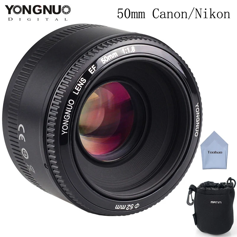 Prix pour YONGNUO 50mm YN50mm Objectif f/1.8 AF/MF Grande Ouverture Auto Focus pour Canon Nikon DSLR Camera Prix pour YONGNUO 50mm YN50mm Objectif f/1.8 AF/MF Grande Ouverture Auto Focus pour Canon Nikon DSLR Camera