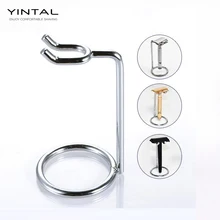 Для мужчин Художественная ковка помазок подставка для бритвы основание хромированные серебро для бритья, бритва для ухода за бородой бритвы комплект картриджа легко носить