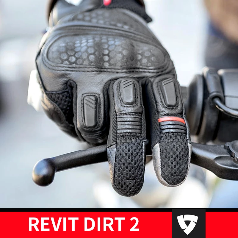 

NEW 2019 Revit Dirt 2 Motorcycle Mens Leather Gloves Black Motorbike Gants Moto GP Off Road Racing Gloves Men Motocross Guantes