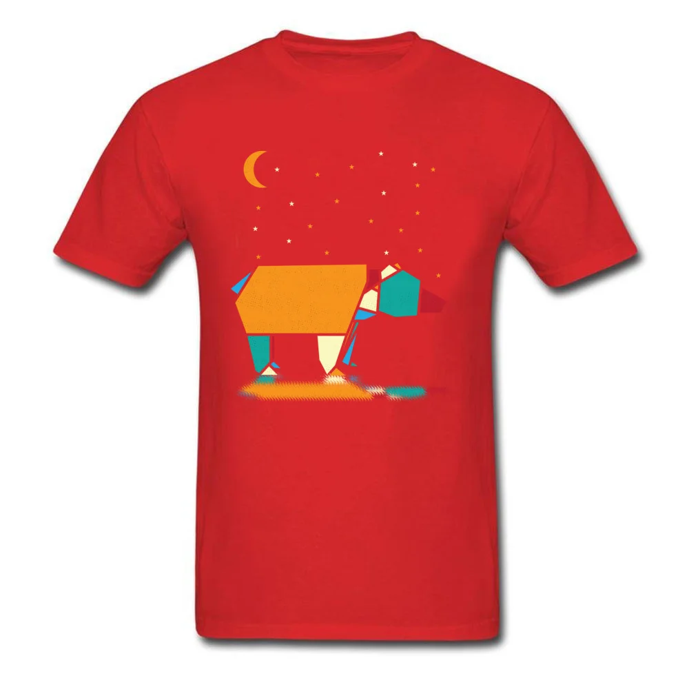 Design Lonely Bear T-shirts 2018 New Fashion Summer/Fall Short Sleeve Round Neck Tees 100% Cotton Men Family Tops T Shirt Lonely Bear red