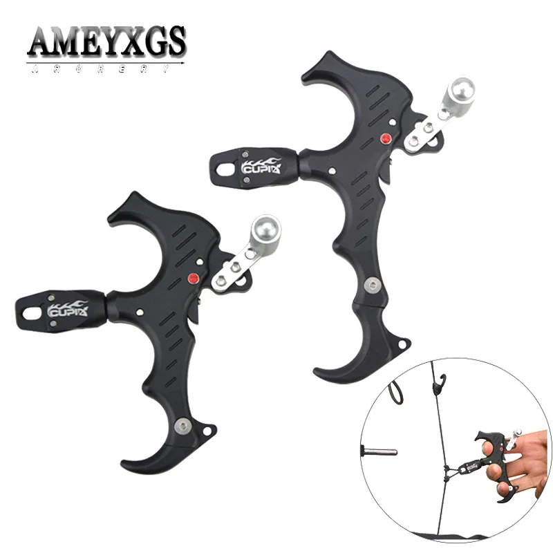

Adjustable 3/4 Finger Release Aluminum Alloy Grip Caliper Left And Right Hand Automatic Release For Shooting Accessories