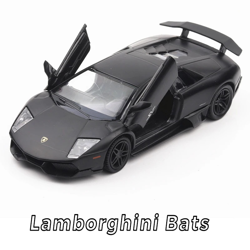 

5 inch High Simulation Toy Vehicles Diecaste Metal Alloy Car For Lambor Murcielago Model Toy Vehicles Matte Black For Kid