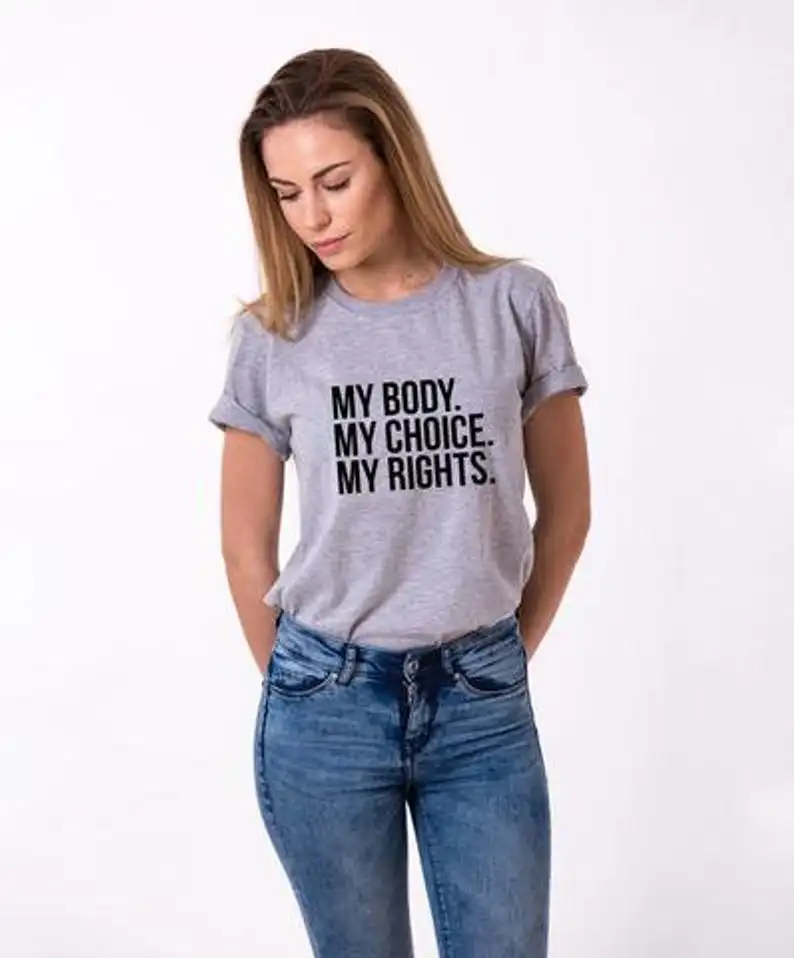 My Body, мой выбор, мои права, принт, женская футболка, хлопок, повседневная, забавная футболка для девушек, топ, футболка, хипстер, Tumblr NA-73