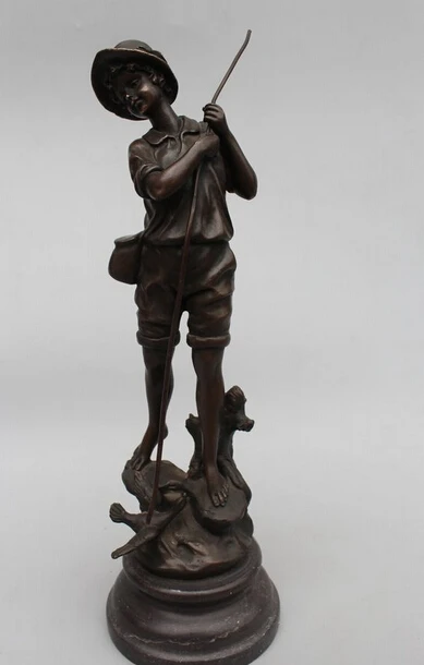 

Details about 13"Western Art sculpture Bronze Marble Belle Girl Catch Bird sculpture Statue R0715 B0403