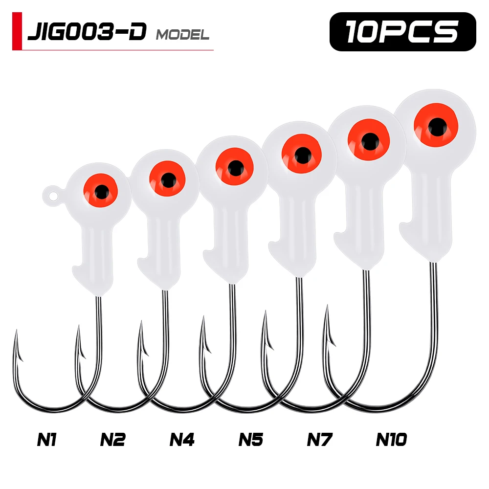 10 шт./лот, новинка, карбоновая сталь, джиг, Большой Крючок, глаз, 1G-2G-4G-5G-7G-10G, рыболовный крючок, мини свинец, круглая головка, рыболовные приманки, Джиги, крючки - Цвет: Color D
